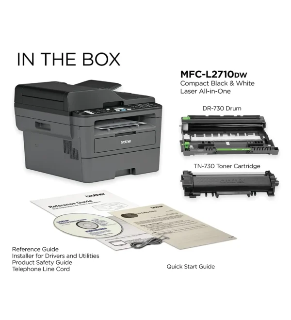 Brother Wireless All-in-One Monochrome Laser Printer for Home Office, Black - Image 4