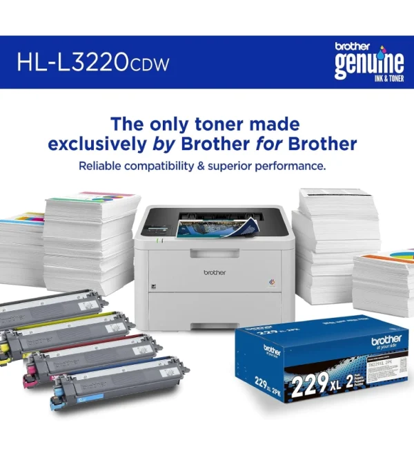 Brother Wireless Compact Digital Color Printer with Laser Quality Output - Image 2