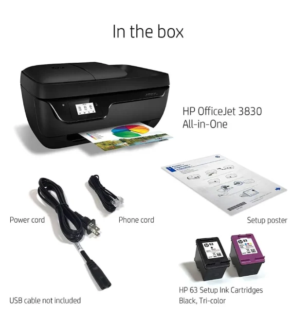 HP OfficeJet All-in-One Wireless Color Printer, HP Instant Ink - Image 2