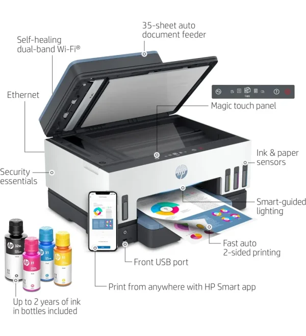 HP Smart -Tank  Wireless Cartridge-free all in one printer - Image 2