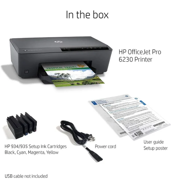 HP OfficeJet Wireless Color Printer, Works with Alexa, Black - Image 2